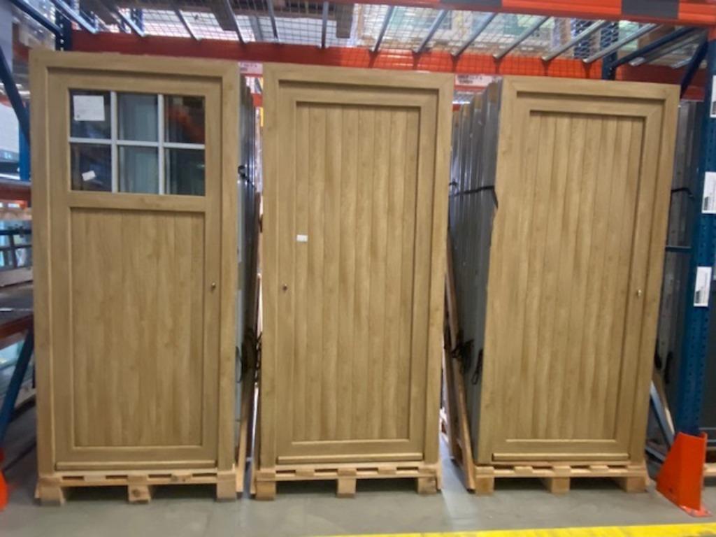 Pvc schuifraam uit stock, rolluiken op maat gemaakt., Kunststof, Nieuw, Ophalen of Verzenden, Inclusief glas