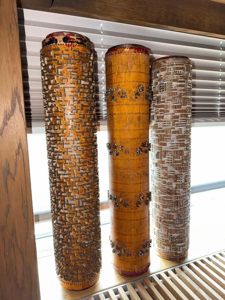 behangdrukrollen / fabrieksrollen – vintage, Antiek en Kunst, Ophalen