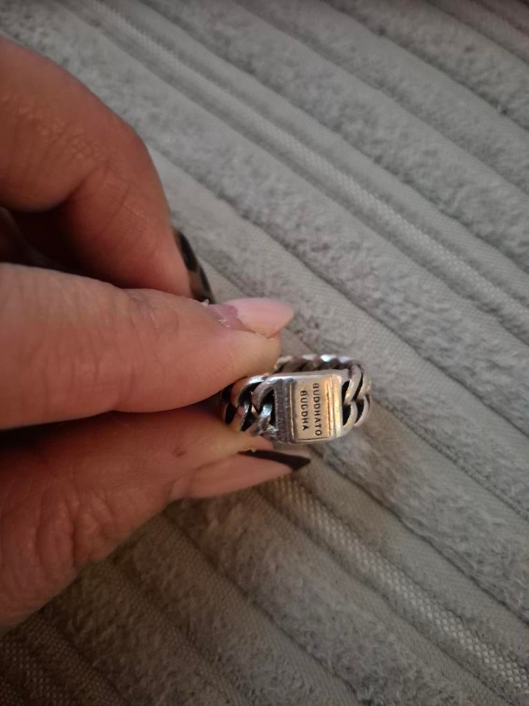 Buddha to buddha ring 16, Ophalen of Verzenden, Kleiner dan 17, Dame of Heer, Zilver