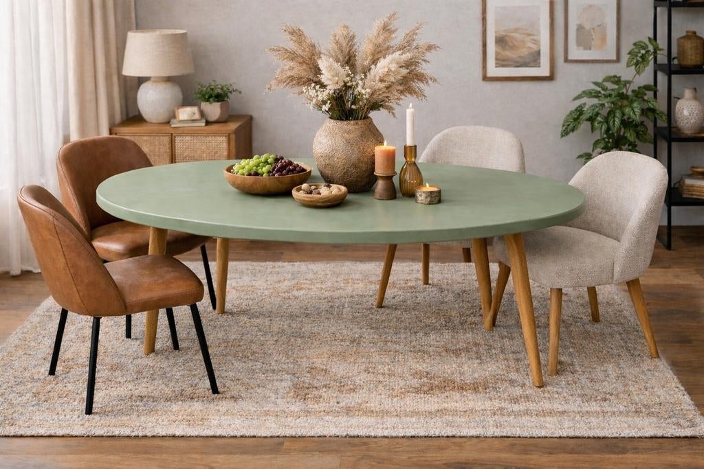 Japandi design Eettafel (batch 2), Japandi, Overige materialen, 100 tot 150 cm, Nieuw