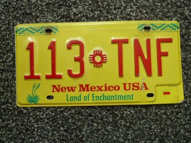 Kentekenplaat licenseplate New Mexico 1 USA, Verzenden, Gebruikt, Auto's