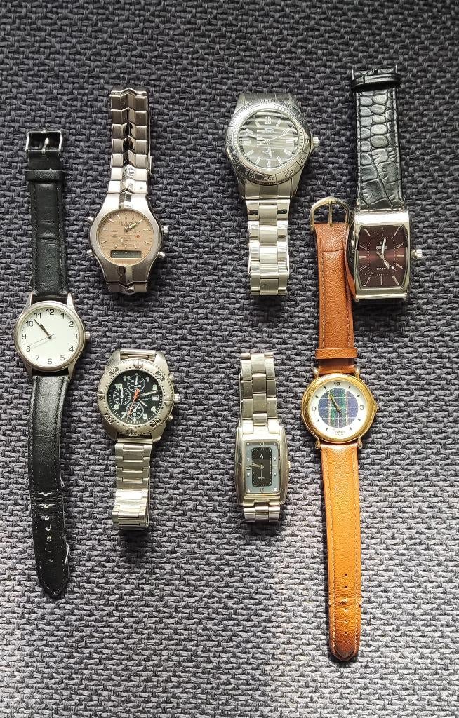 Goed Werkende Horloges (PHILIPPE ARNOL, QBOS, Slazenger enz), Antiek en Kunst, Antiek | Klokken, Ophalen of Verzenden