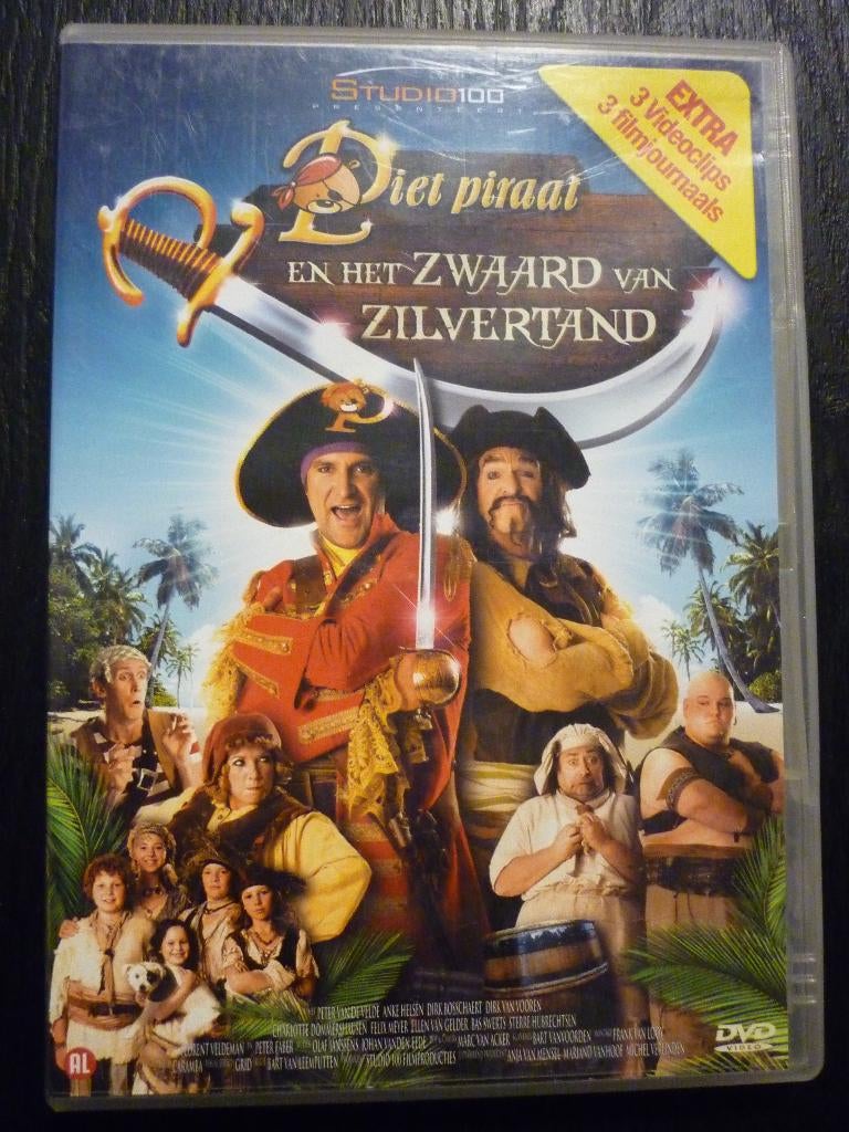 Piet Piraat en het zwaard van Zilvertand (originele dvd), Cd's en Dvd's, Avontuur, Alle leeftijden, Ophalen of Verzenden, Zo goed als nieuw