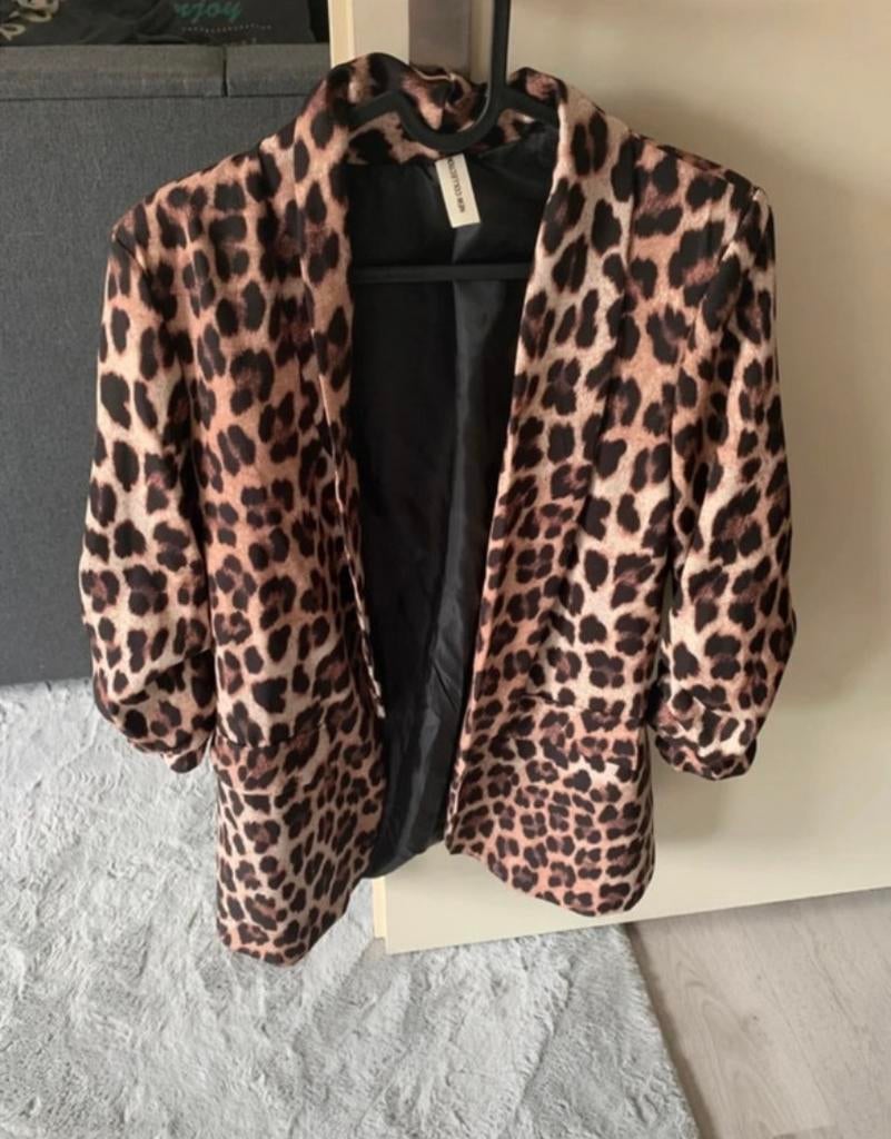 Nieuwe blazer met luipaardprint, Ophalen of Verzenden, Nieuw, Maat 42/44 (L), Bruin