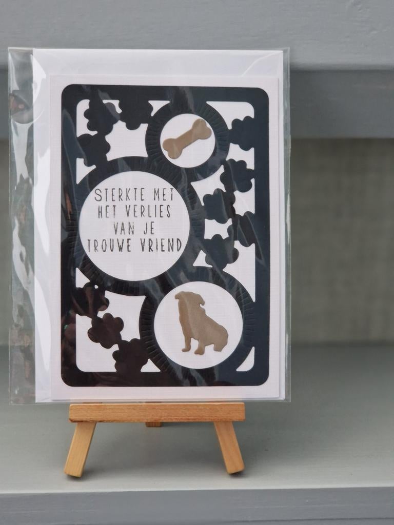 Kaartje condoleance/verlies huisdier hond, Ophalen of Verzenden, Nieuw, Overige thema's