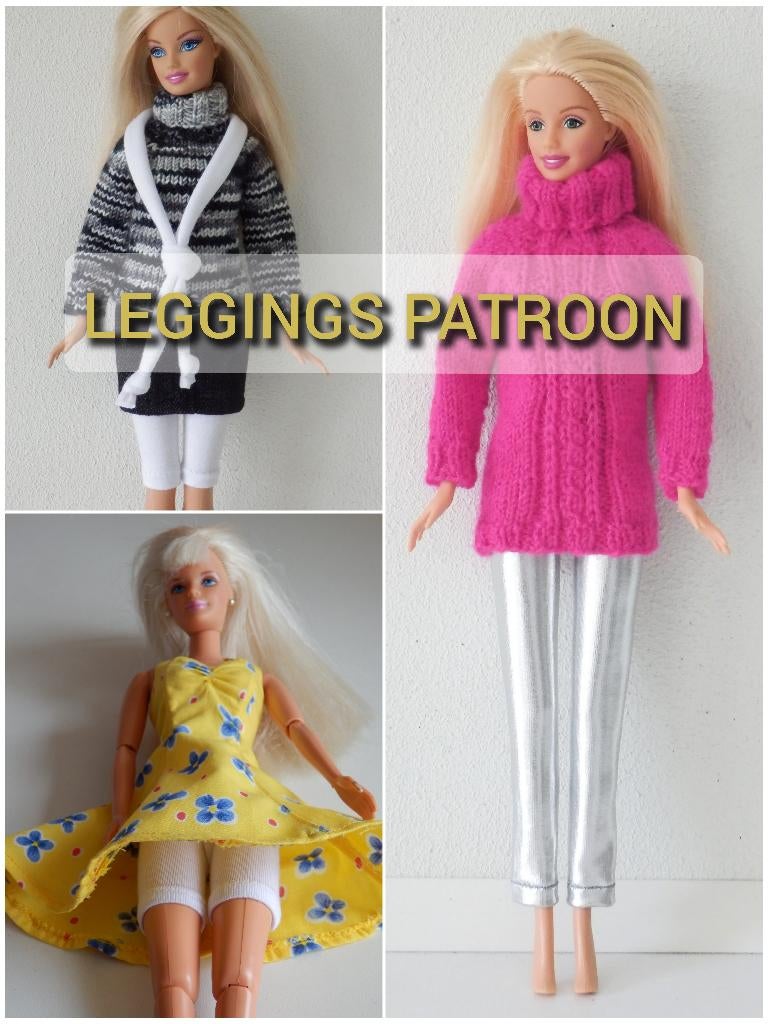 Naaipatroon barbiekleertjes - leggings + stofjes, Ophalen, Nieuw, Barbie