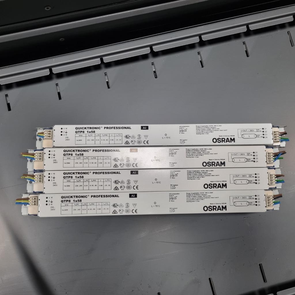 4x elektronische VSA 1x58 watt voorschakelapparaat OSRAM, Ophalen of Verzenden, Gebruikt