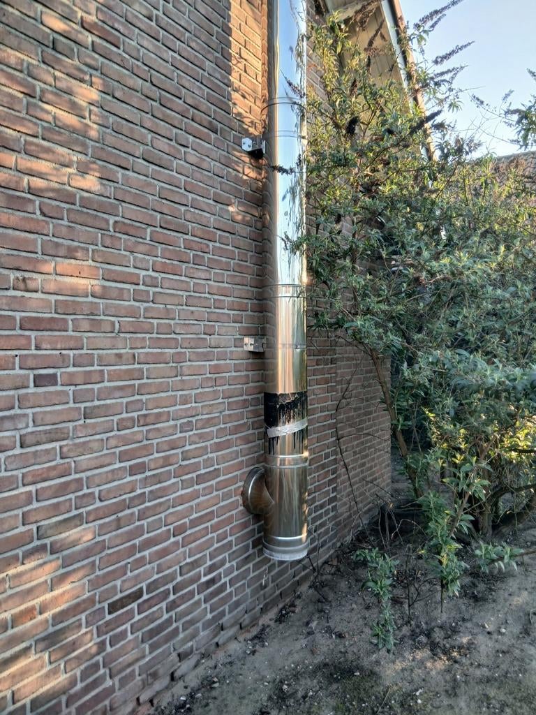 RVS Rookkanaal, Huis en Inrichting, Kachels, Ophalen, Gebruikt, Houtkachel, Inbouw