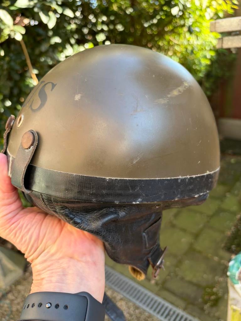 Vintage Leger Helm - model pothelm, Ophalen of Verzenden, Landmacht, Nederland, Helm of Baret