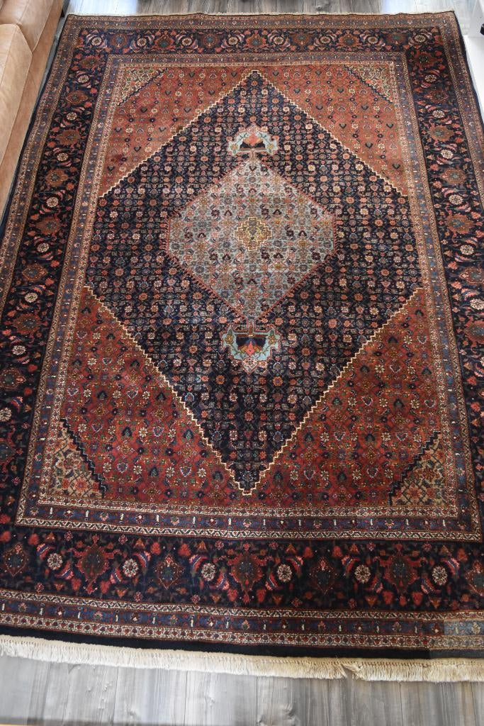 Handgeknoopt Perzisch tapijt XL307x204CM, nog als Nieuw., Overige kleuren, Tapijt, 200 cm of meer, Ophalen of Verzenden