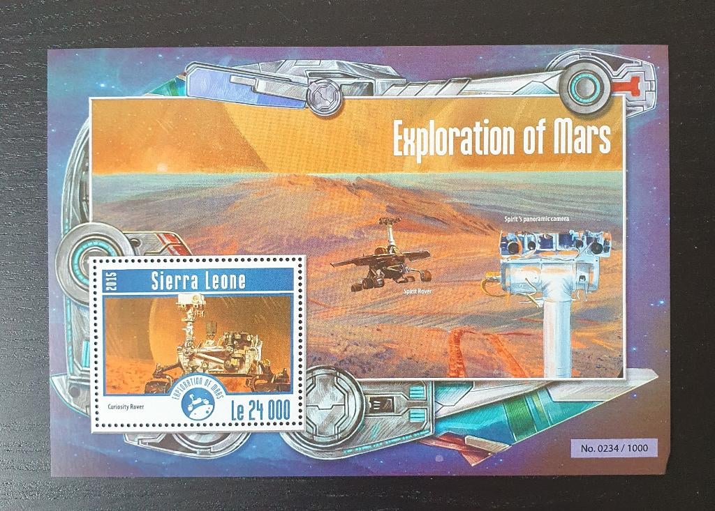 Sierra Leone 2015 Ruimtevaart Mars Michel blok 789 postfris, Verzenden, Postfris, Overige thema's