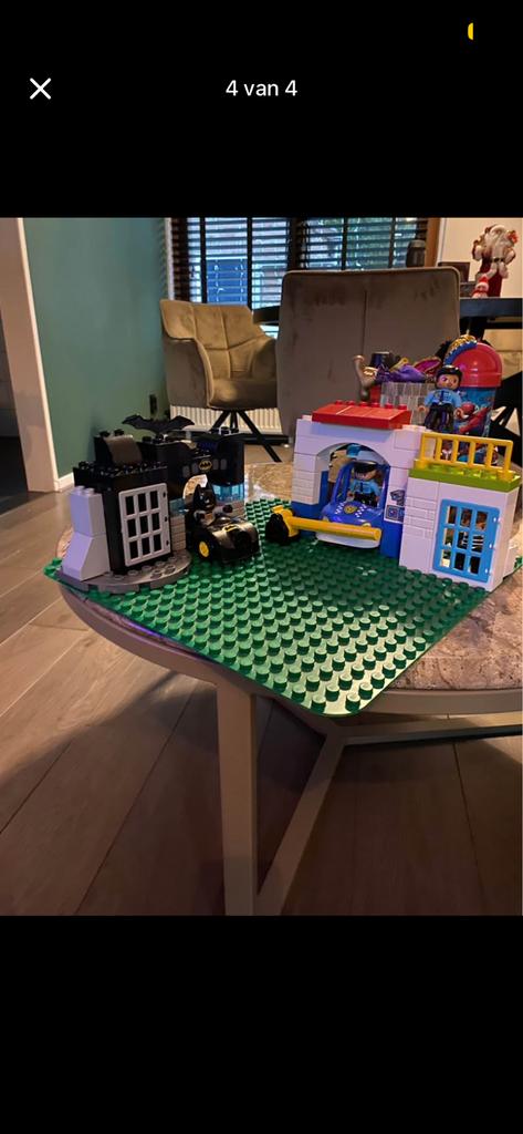 lego duplo politiebureau10902 batman+marvel lab superhelden, Ophalen of Verzenden, Zo goed als nieuw, Duplo