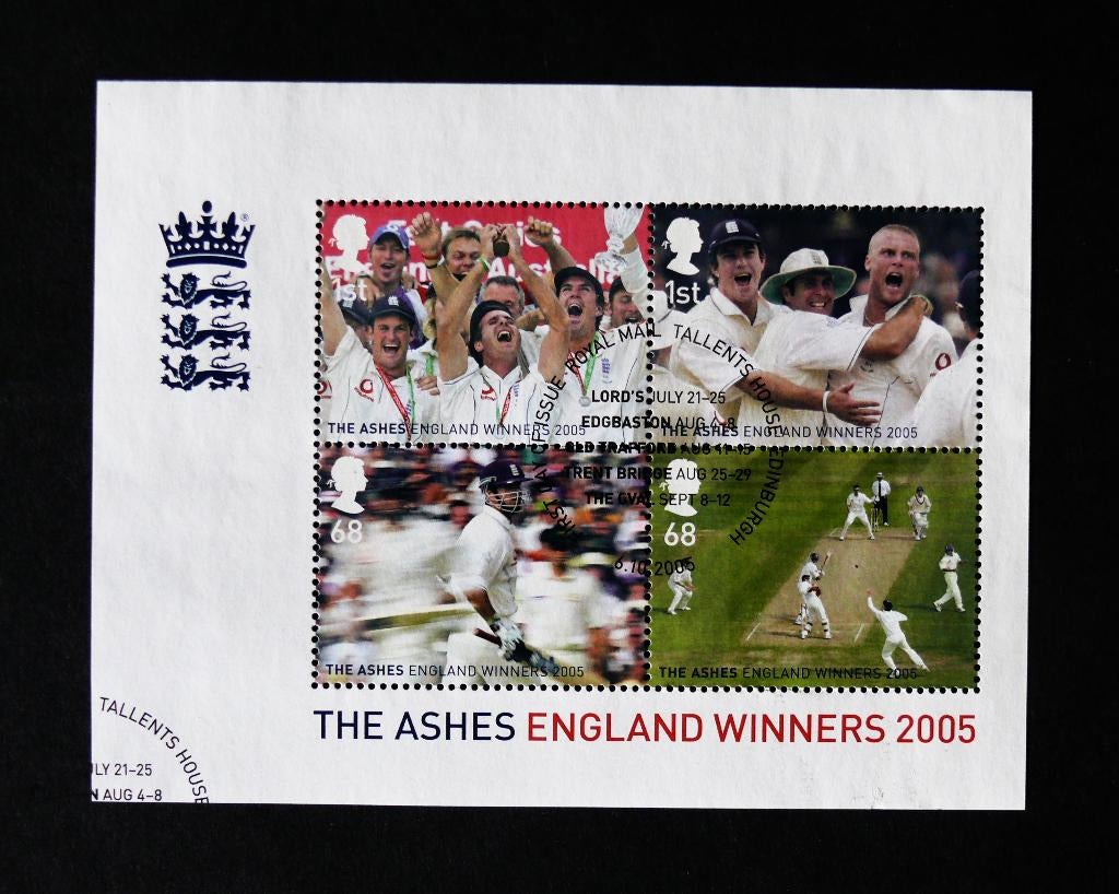 UK / Engeland 2005 Cricket / The Ashes Blok, Verzenden, Gestempeld
