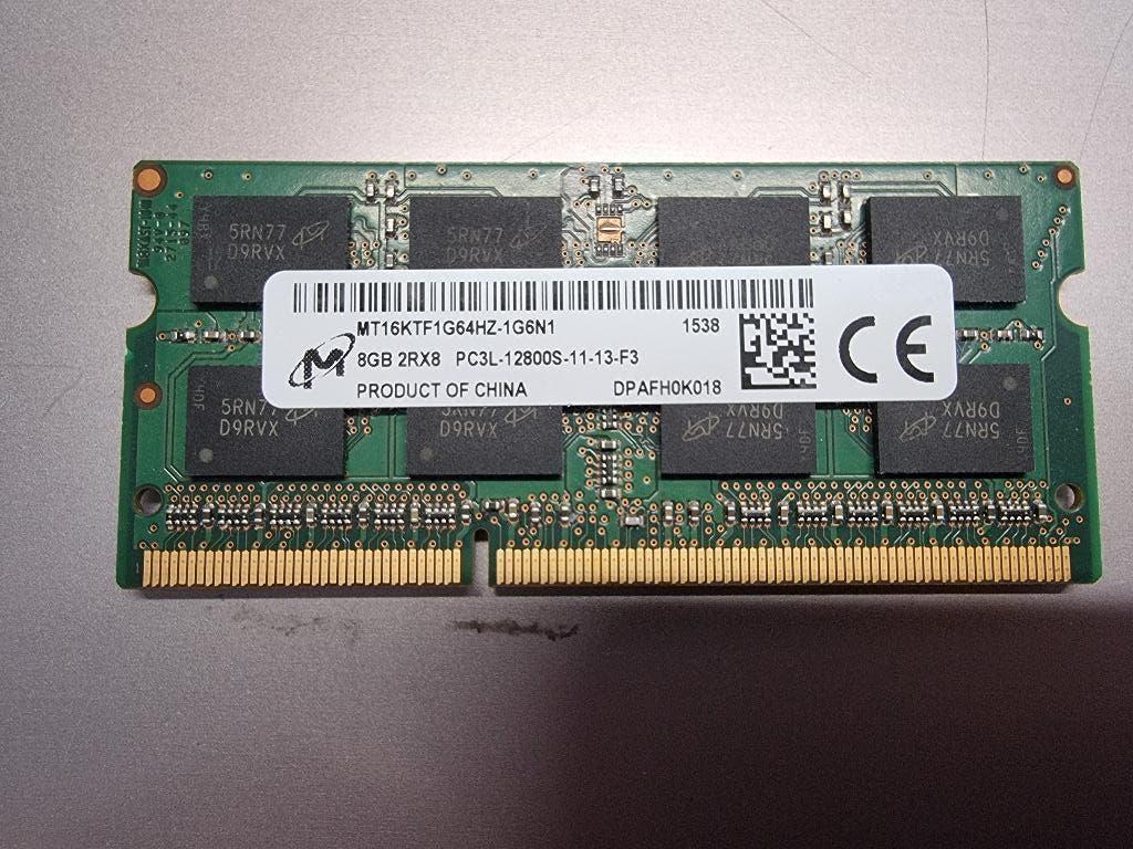 8GB (1X8GB) 1600Mhz DDR3 PC3L-12800 2Rx8 Micron, Computers en Software, RAM geheugen, 8 GB, DDR3, Ophalen of Verzenden, Zo goed als nieuw