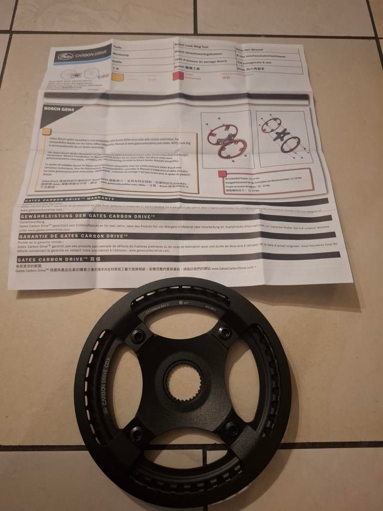 Gates CDX 46 of 50 T 4-arm 104 mm BCD NIEUW!!, Fietsen en Brommers, Fietsonderdelen, Nieuw, Crankstel of Pedalen, Ophalen of Verzenden