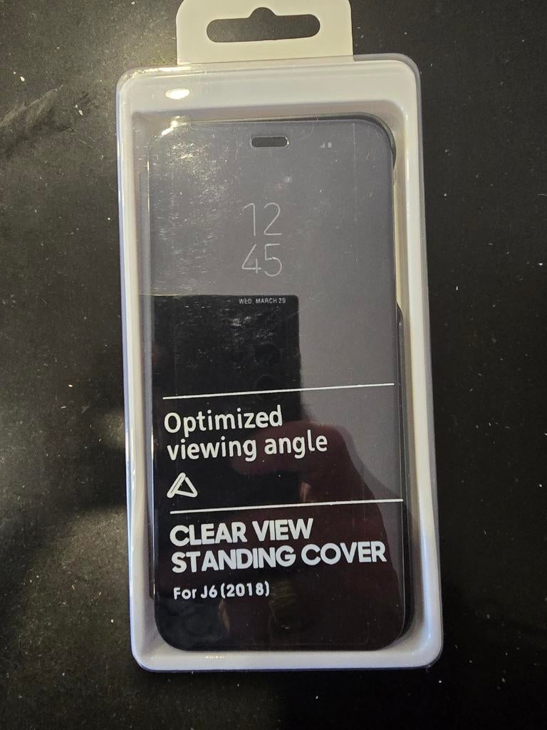 Nieuwe Clear View Standing Cover voor Samsung J6 (2018), Ophalen of Verzenden, Nieuw, Overige modellen, Hoesje of Tasje