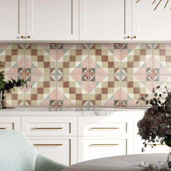 Vintage tegels Valenciaans keramiek 22,3x22,3 cm tegels, Overige typen, Verzenden, Nieuw, Meerkleurig