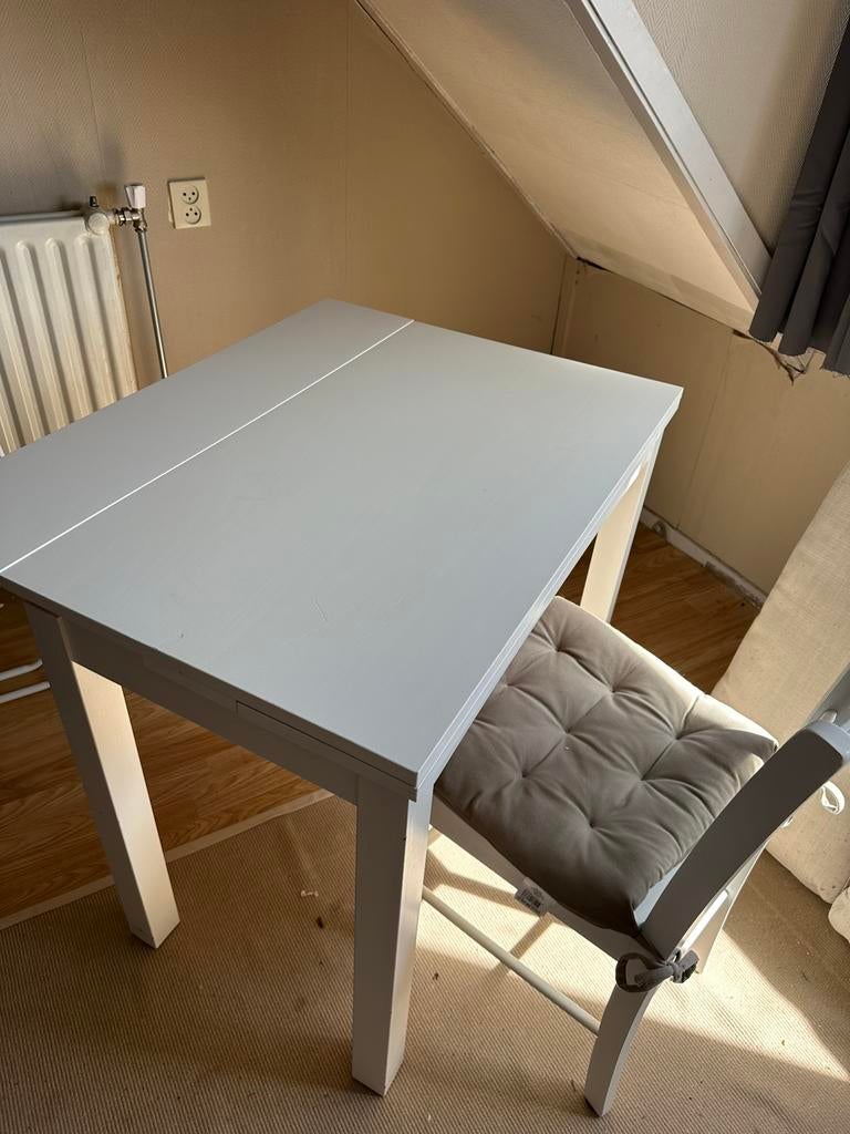 Uitschuifbaar bureau/ tafel met stoel, Ophalen, Gebruikt, Rechthoekig, 50 tot 100 cm