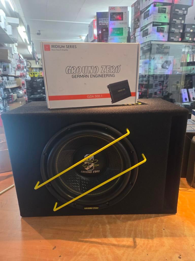 Groundzero spl 1000 set sub+versterker, Ophalen of Verzenden, Nieuw