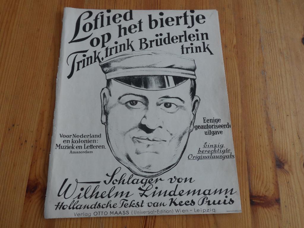 Loflied op het biertje - wilhelm lindemann / kees pruis, Zang, Gebruikt, Ophalen of Verzenden, Artiest of Componist