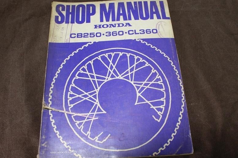 Honda CB250 CB360 CL360 1974 motorcycle shop manual, Motoren, Ophalen of Verzenden, Honda