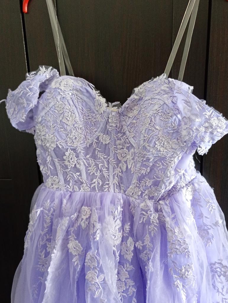 Lila gala jurk, Galajurk, Paars, Maat 46/48 (XL) of groter, Ophalen of Verzenden