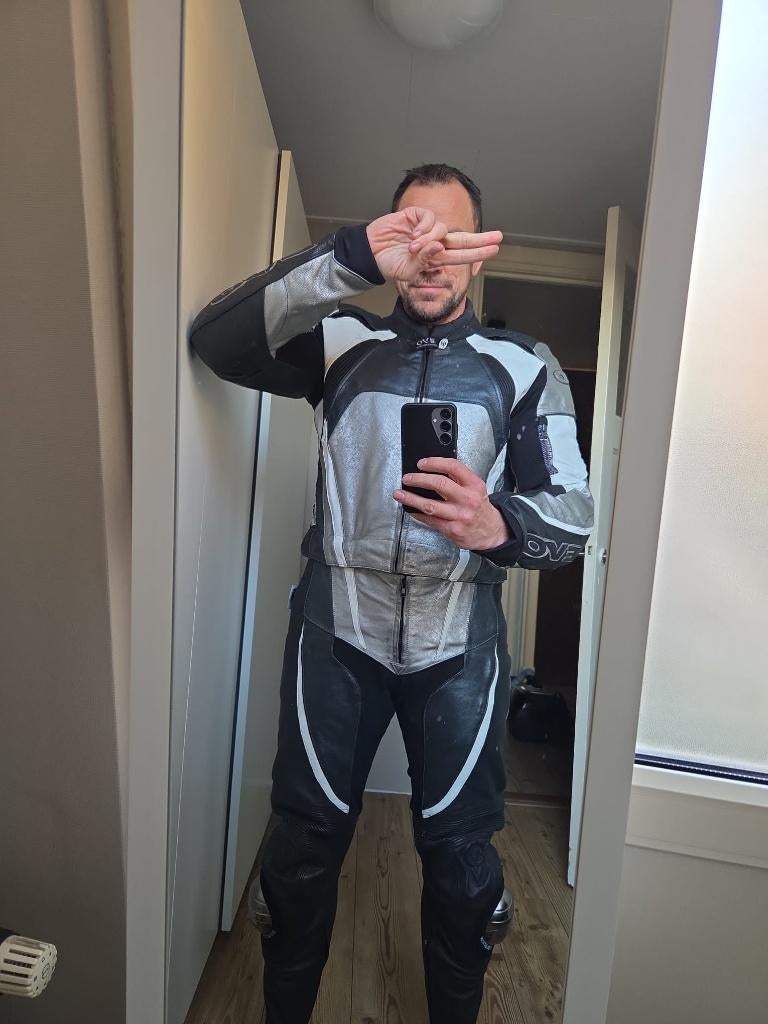 Lederen motorpak maat 52, Motoren, Kleding | Motorkleding, Ophalen, Tweedehands, Heren, Combipak