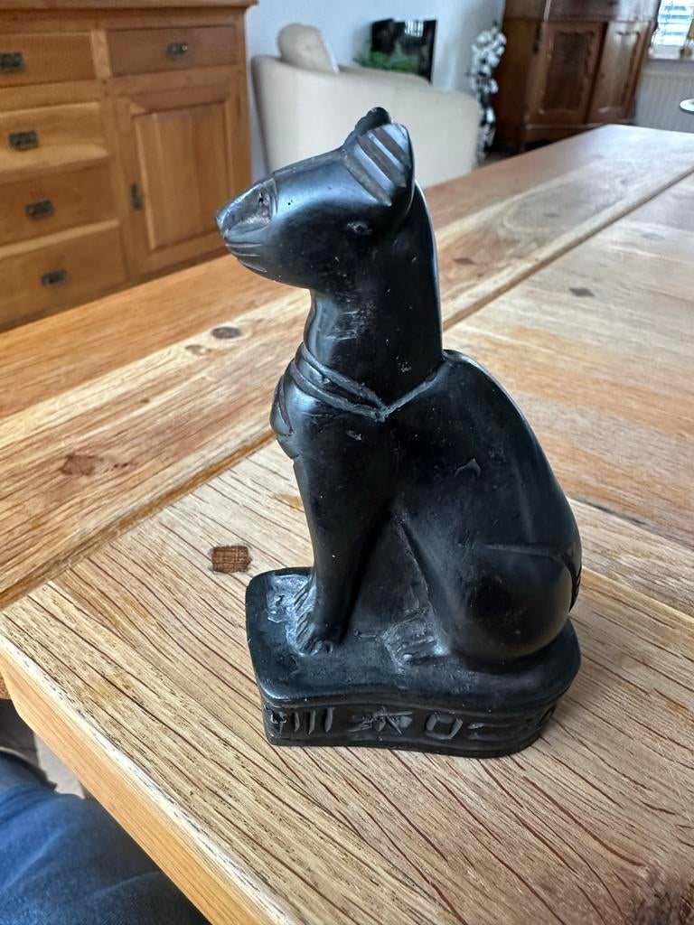 Egyptisch beeldje van Bastet, kattenbeeldje, Verzamelen, Beelden en Beeldjes, Ophalen of Verzenden, Gebruikt, Dier