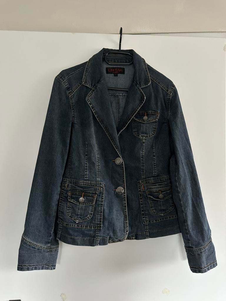 Geisha Jeans spijkerjasje maat M, Kleding | Dames, Verzenden, Zo goed als nieuw, Maat 38/40 (M), Blauw