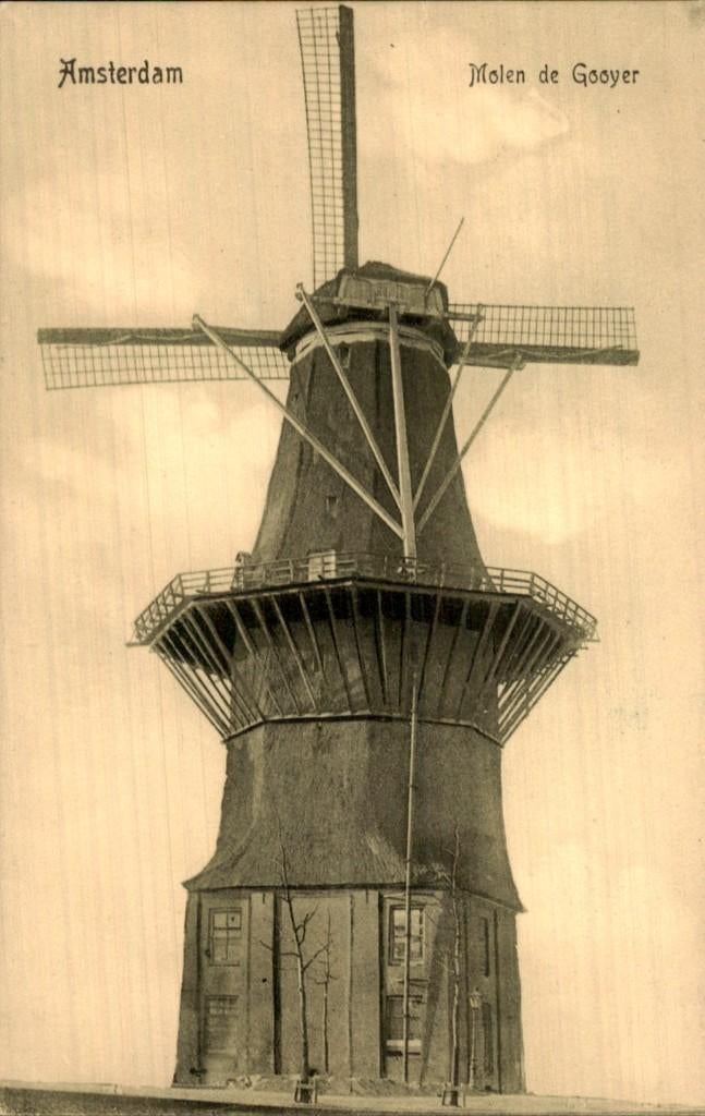 Amsterdam - Molen de Gooyer - Ansicht, Ophalen of Verzenden, Voor 1920, Ongelopen, Noord-Holland