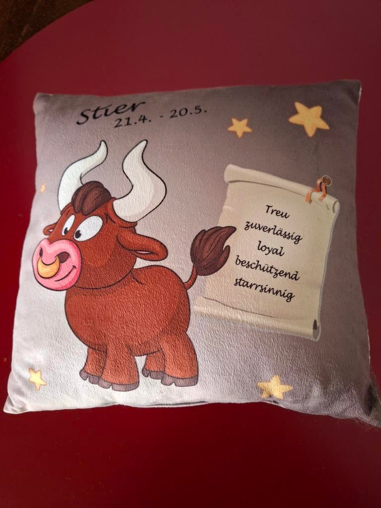 Kussentje Sterrenbeeld Stier - Uniek Cadeau!, Ophalen