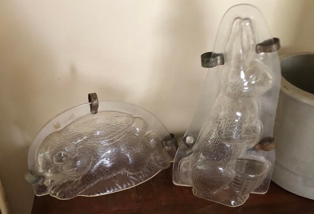 Oude chocolademallen paas haas (2), Diversen, Pasen, Ophalen of Verzenden, Gebruikt