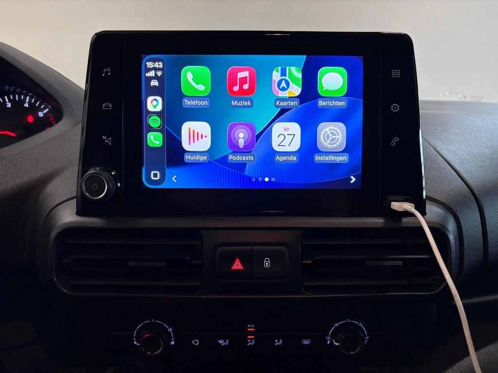 Peugeot Partner 1.5 BlueHDI Premium Long Airco Navi Carplay, Voorwielaandrijving, Stof, Gebruikt, Euro 6