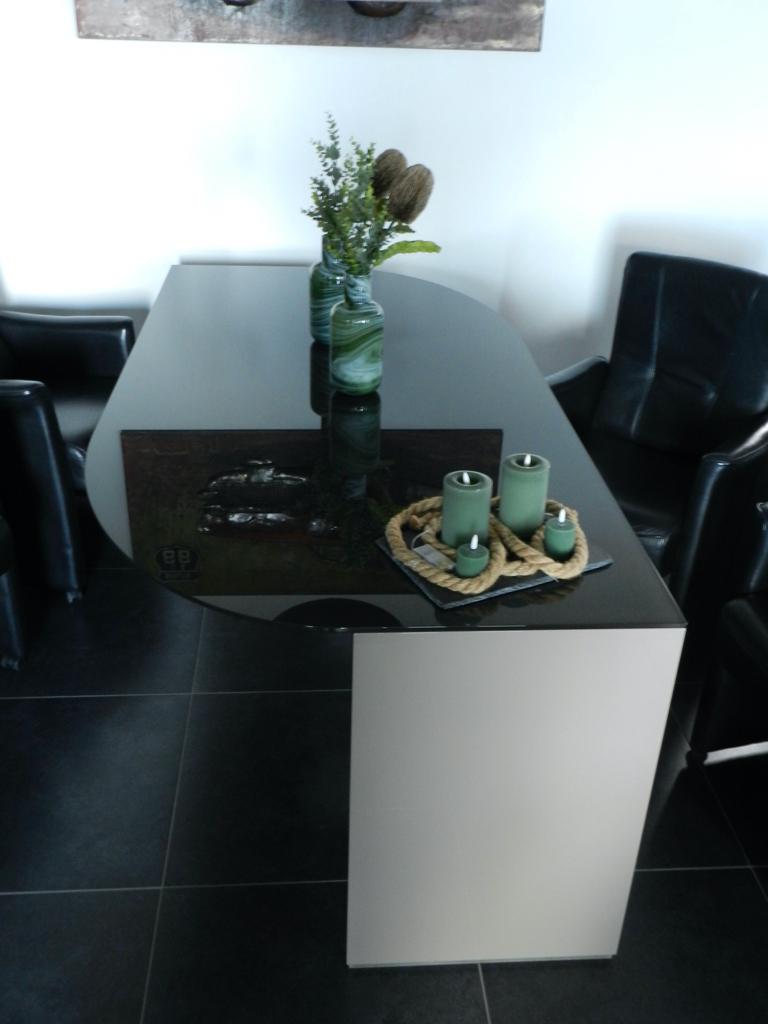 KARAT eethoek en salontafel, Ophalen, Gebruikt, Glas, 200 cm of meer