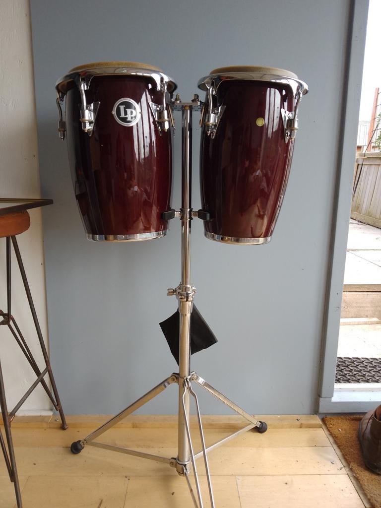 Conga set LP-JRX-DW junior donkerrood, Muziek en Instrumenten, Percussie, Ophalen, Zo goed als nieuw, Trommel