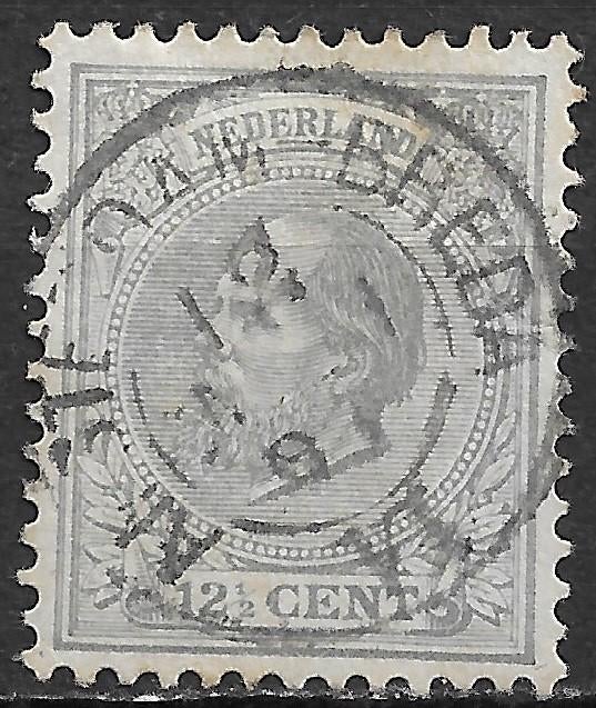 31. nederland nvph 22 KR stempel AMSTERDAM-BREDA, Ophalen of Verzenden, T/m 1940, Gestempeld