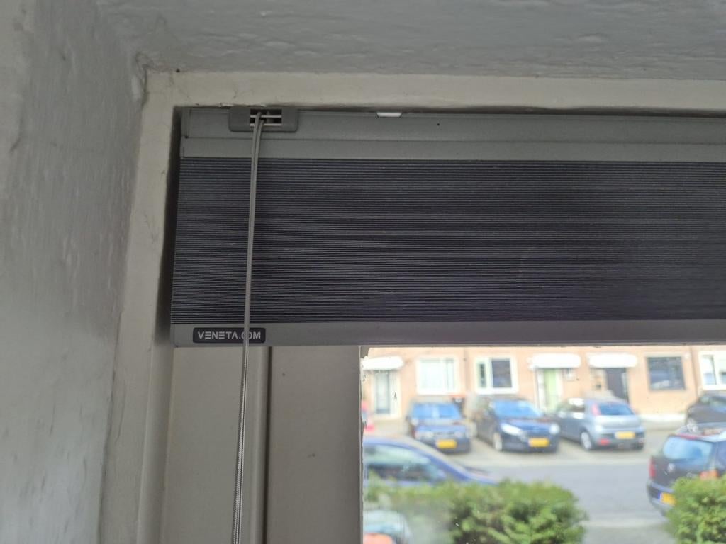 Plisse Vaneta gordijnen., Ophalen of Verzenden, Zo goed als nieuw, Grijs, 200 cm of meer