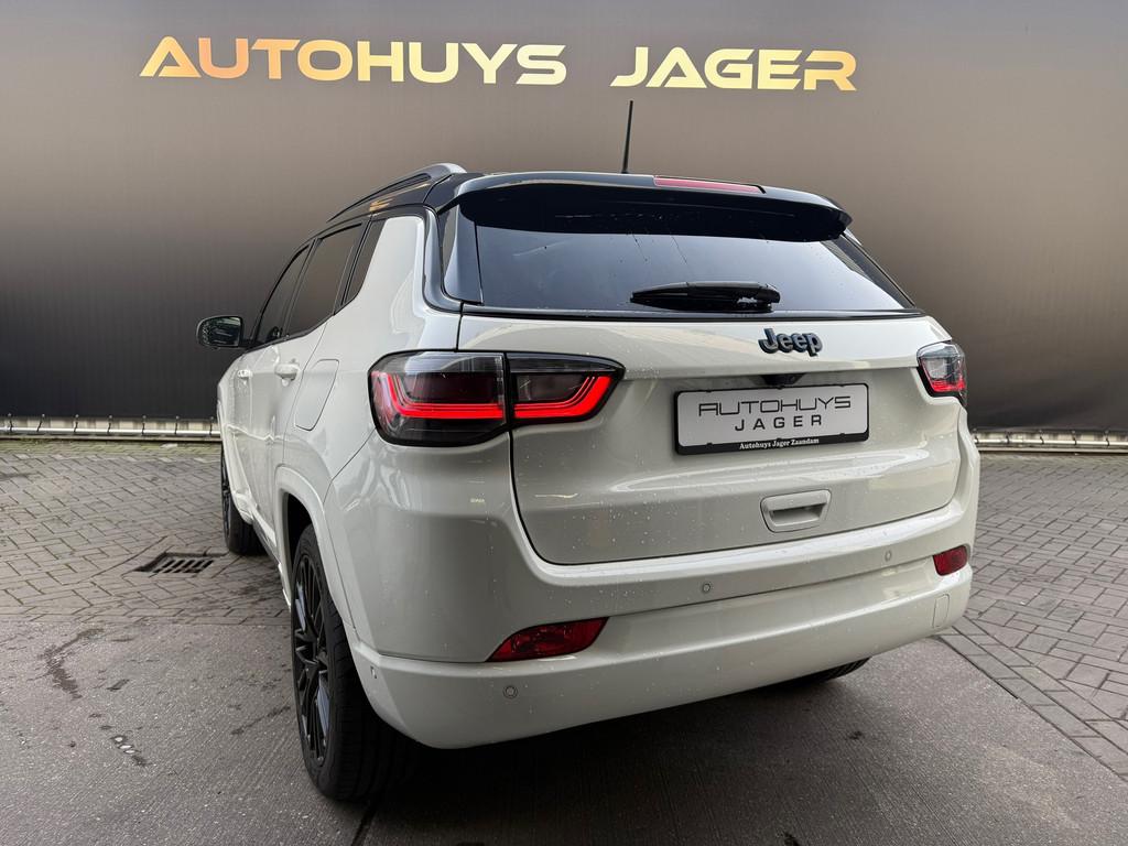 Jeep Compass 4xe 240 Plug-in Hybrid Electric S Pano Carplay, Auto's, Automaat, Gebruikt, Zwart, 4 cilinders