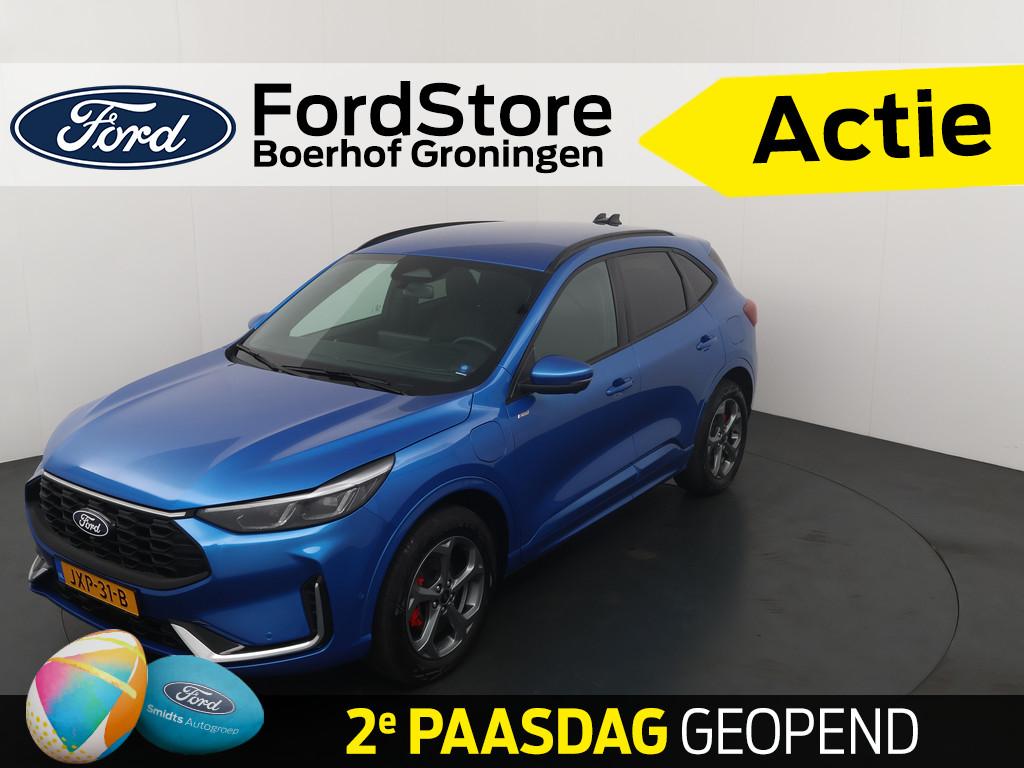 Ford Kuga 2.5 PHEV 243 pk ST-Line X | Winter Pack | AGR stoe, Gebruikt, Zwart, 4 cilinders, Blauw