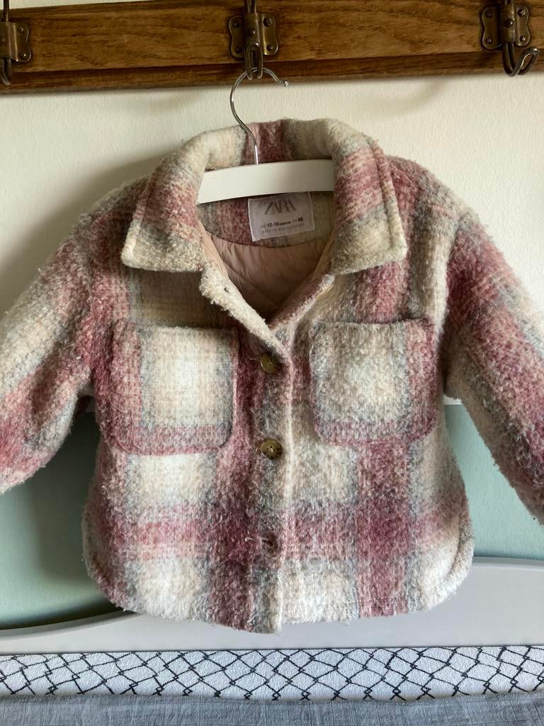 Zara mt 98 tussenjas / voorjaarsjas roze/ ecru, Ophalen of Verzenden, Zo goed als nieuw, Meisje, Jas