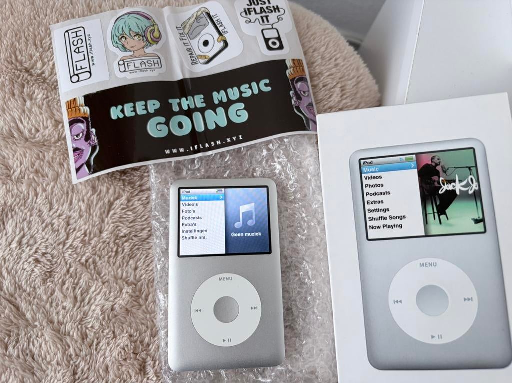 Refurbished iPod classic 128 GB Flash Mod, Audio, Tv en Foto, Mp3-spelers | Apple iPod, 40 GB en meer, Classic, Ophalen of Verzenden