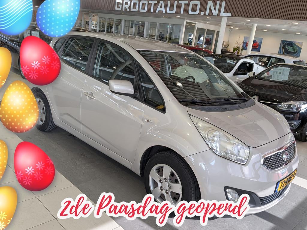 Kia Venga 1.4 CVVT Seven Airco, Cruise Control, Trekhaak, St, Voorwielaandrijving, Stof, Gebruikt, Zwart