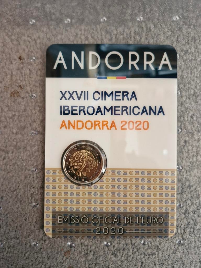Andorra 2 Euro 2020 XXVII CUMBRE IBEROAMERICANA, Ophalen of Verzenden, Overige landen, 2 euro, Losse munt