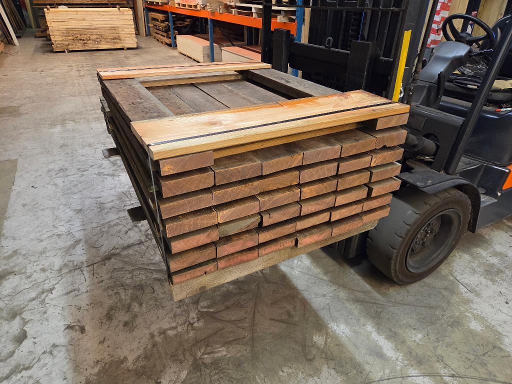 Hardhout 4.5x15.0 cm fijnbezaagd - nr: HB63, Ophalen, Planken, Nieuw, Hardhout