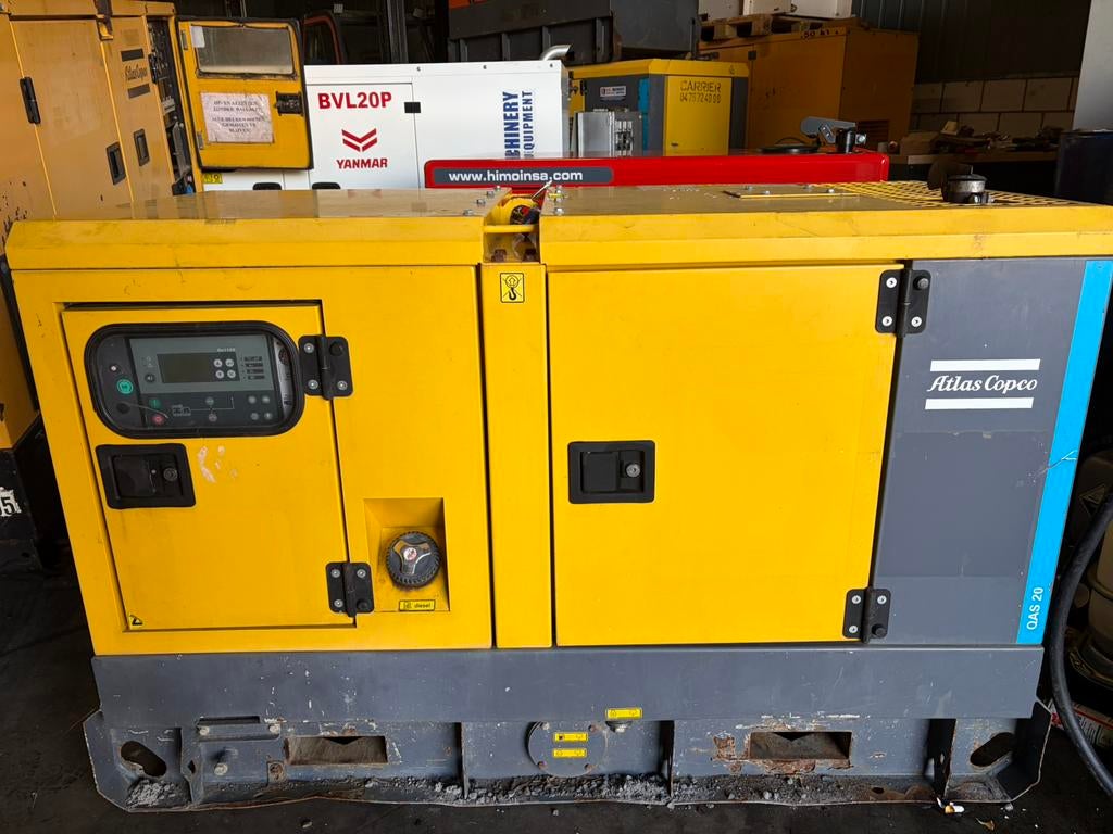 Atlas Copco QAS 20 kVA kubota aggregaat, Ophalen of Verzenden, 30 kVA of meer, Dieselolie