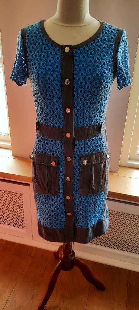 dames jurk, merk Karen Millen, maat 34, Maat 38/40 (M), Blauw, Ophalen of Verzenden, Zo goed als nieuw