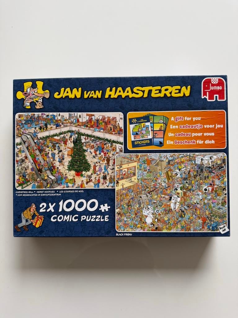 Jan van Halsteren - 2x 1000 stukjes - BlackFriday&Christmas, Ophalen of Verzenden, 500 t/m 1500 stukjes, Zo goed als nieuw, Legpuzzel