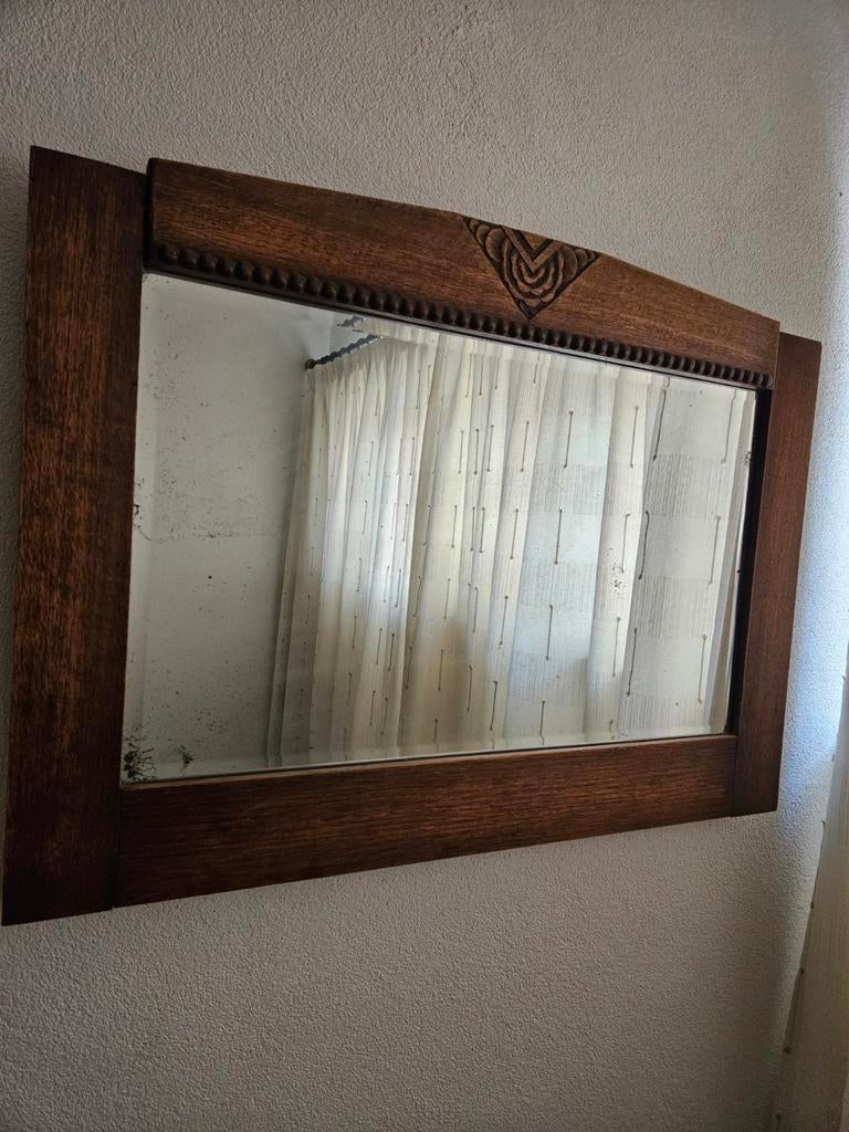 Antieke spiegel 83 bij 60, 0 tot 2 jaar