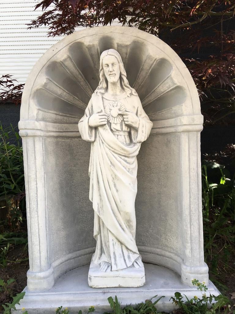 Jezus heilig hart beeld in bidkapel, prachtige verschijning!, Steen, ., Nieuw, Ophalen of Verzenden