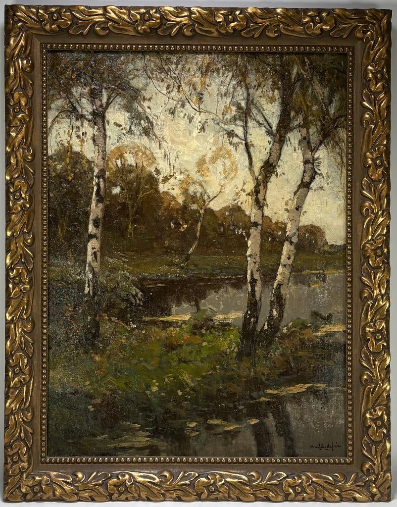 304. Olieverfschilderij, Paul Bodifée - boslandschap., Ophalen of Verzenden